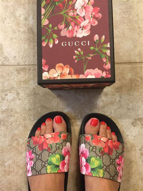 floral gucci slides|gucci floral slides dupe.